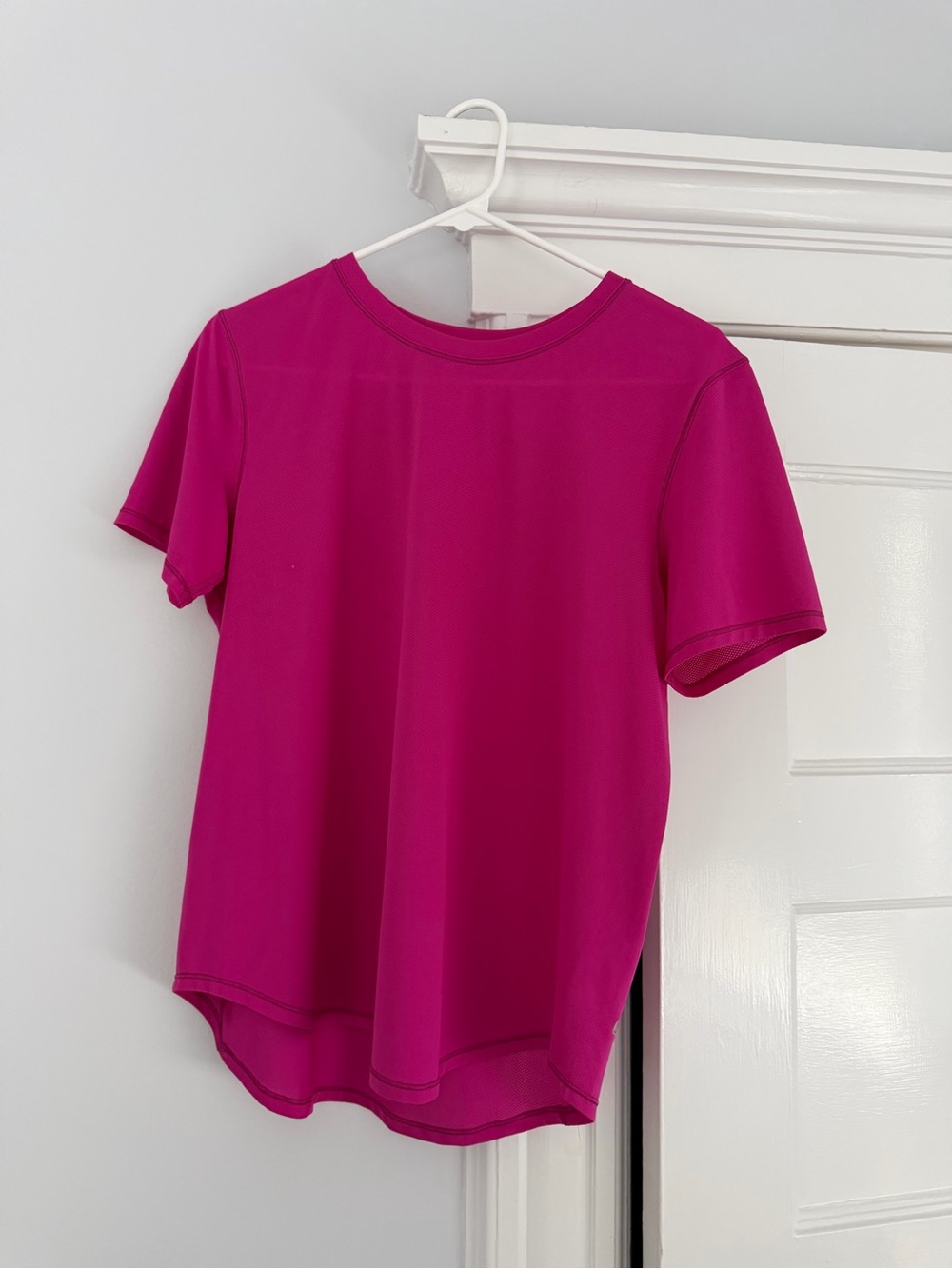 lululemon athletica Short Sleeve Crewneck Top in Fuchsia